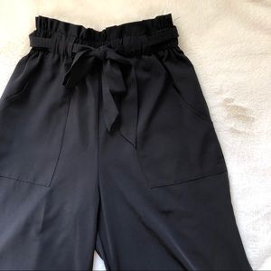 Paper bag high waisted culottes